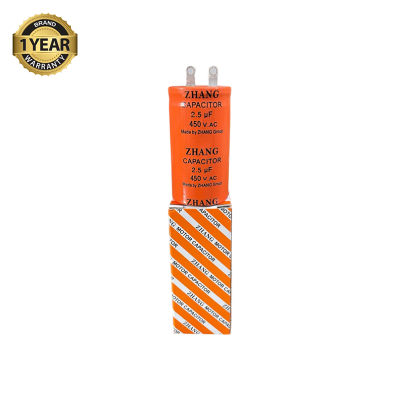 Picture of ZHANG Ceiling Fan Capacitor Model ZHANG- 2.5uf =450 = Capacitor=2.5 UF PIN Type Capacitor -(1 Year Warranty)