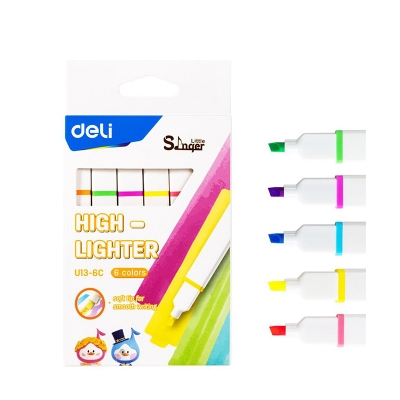 Picture of Deli u13-6c Highlighter Pen 6 colour set