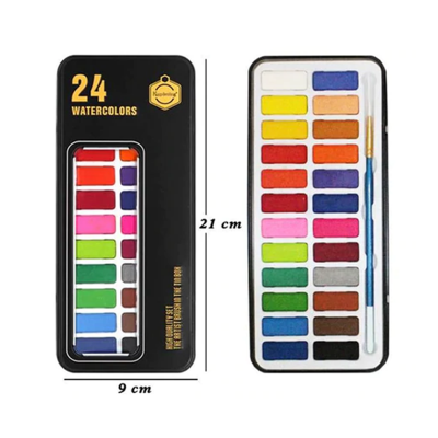 Picture of Keep Smiling Watercolors Cake Paint 24 Color Box For Professional Artists