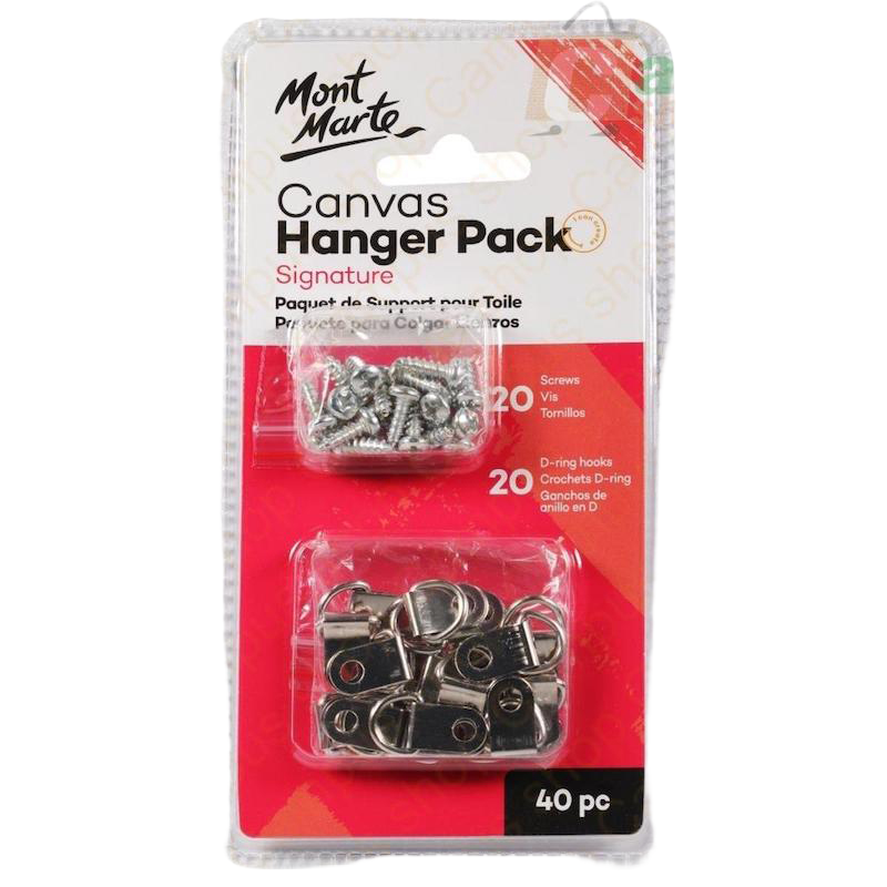 Picture of Mont Marte D-Ring Canvas Hanger Pack - Light Weight 40pc