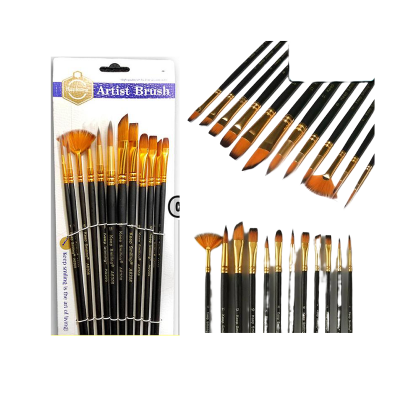 Picture of Keep Smiling 12pcs Mix Brush Tuli Set for Artists- KeepSmiling