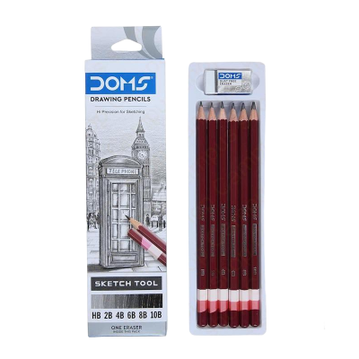 Picture of DOMS Drawing & Sketching Graphite Pencil witg free Eraser