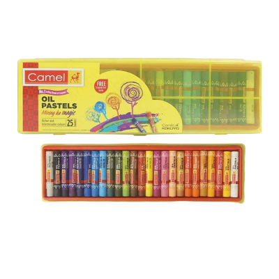 Picture of Camel Oil Pastel 25 shades with FREE Scraping Tool