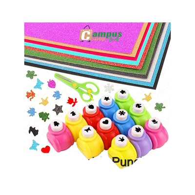 Picture of মিনি diy অ্যাসর্টেড পেপার পাঞ্চিং মেশিন যেকোনো 1 সেট 12 পিস ক্রাফট পাঞ্চ