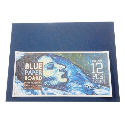Picture of Blue Paper Board for opaque pen, pigmegnt pencil, poster colour, pastel, white charcoal, gouche, oil, acrylic , paper posting