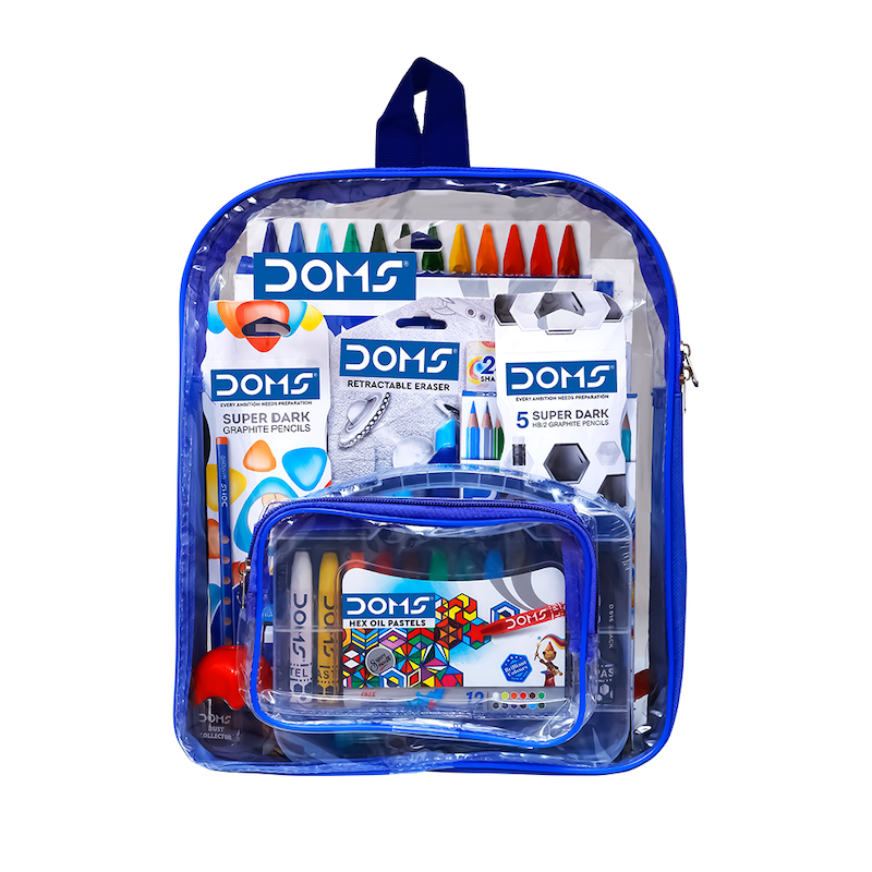 Picture of DOMS Smart Kit Full Bundle Value Pack With Transparent Zipper Bag