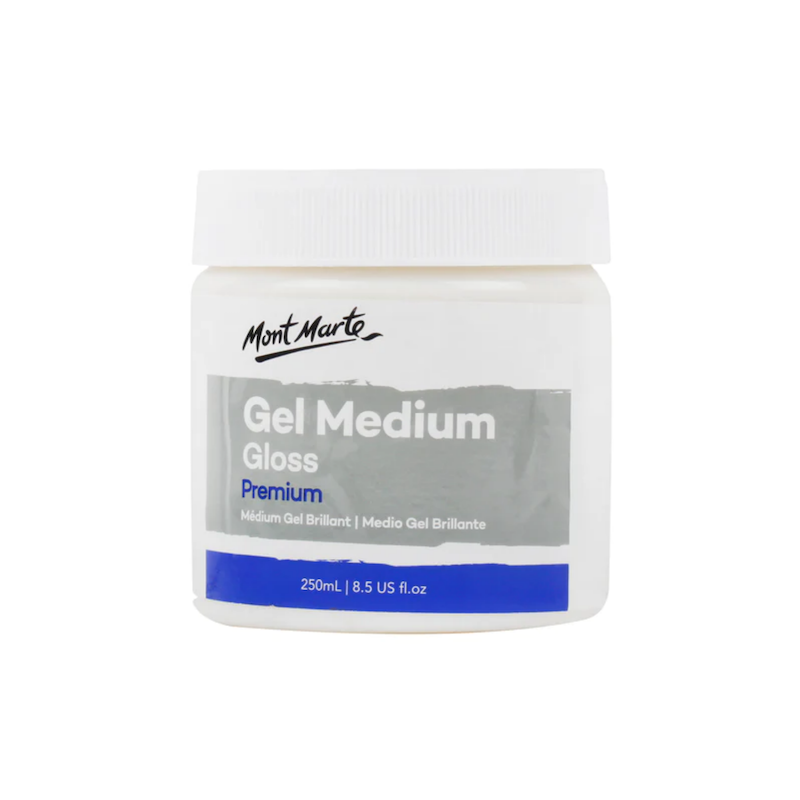 Picture of MONT MARTE Premium Gel Medium Gloss 8.5oz (250ml), Suitable for Acrylic Paints
