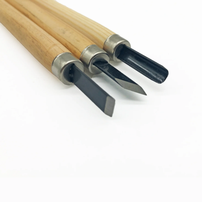 Picture of Arts 3 pcs Professional Wood Carving Chisel Knife Hand Tool Set for Basic Detailed Carving Woodworkers Gouges
