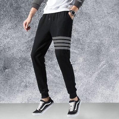 Picture of Cotton Trendy Joggers  for Men - Black