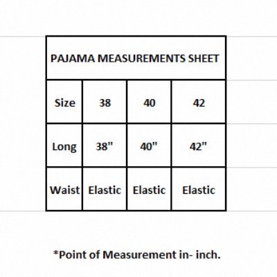 Picture of White Color Semi Narrow Stretch Pajama for Men