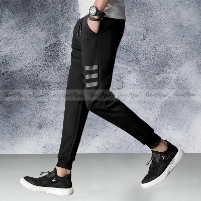 Picture of Premium Quality Black Cotton Trendy Joggers for Men. - Trouser For Men