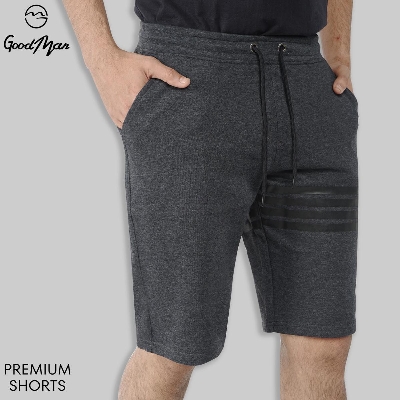 Picture of GoodMan Dark Gray Color Cotton Short Pant for Men.