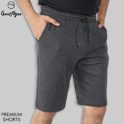 Picture of GoodMan Dark Gray Color Cotton Short Pant for Men.