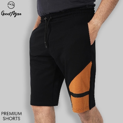 Picture of GoodMan Black Color Cotton Short Pant for Men.