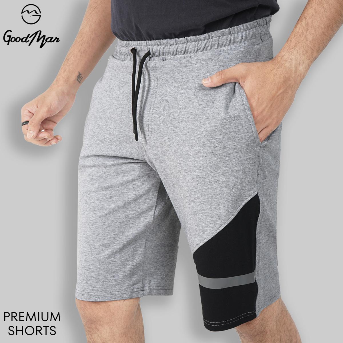 Picture of GoodMan Ash Color Cotton Short Pant for Men.