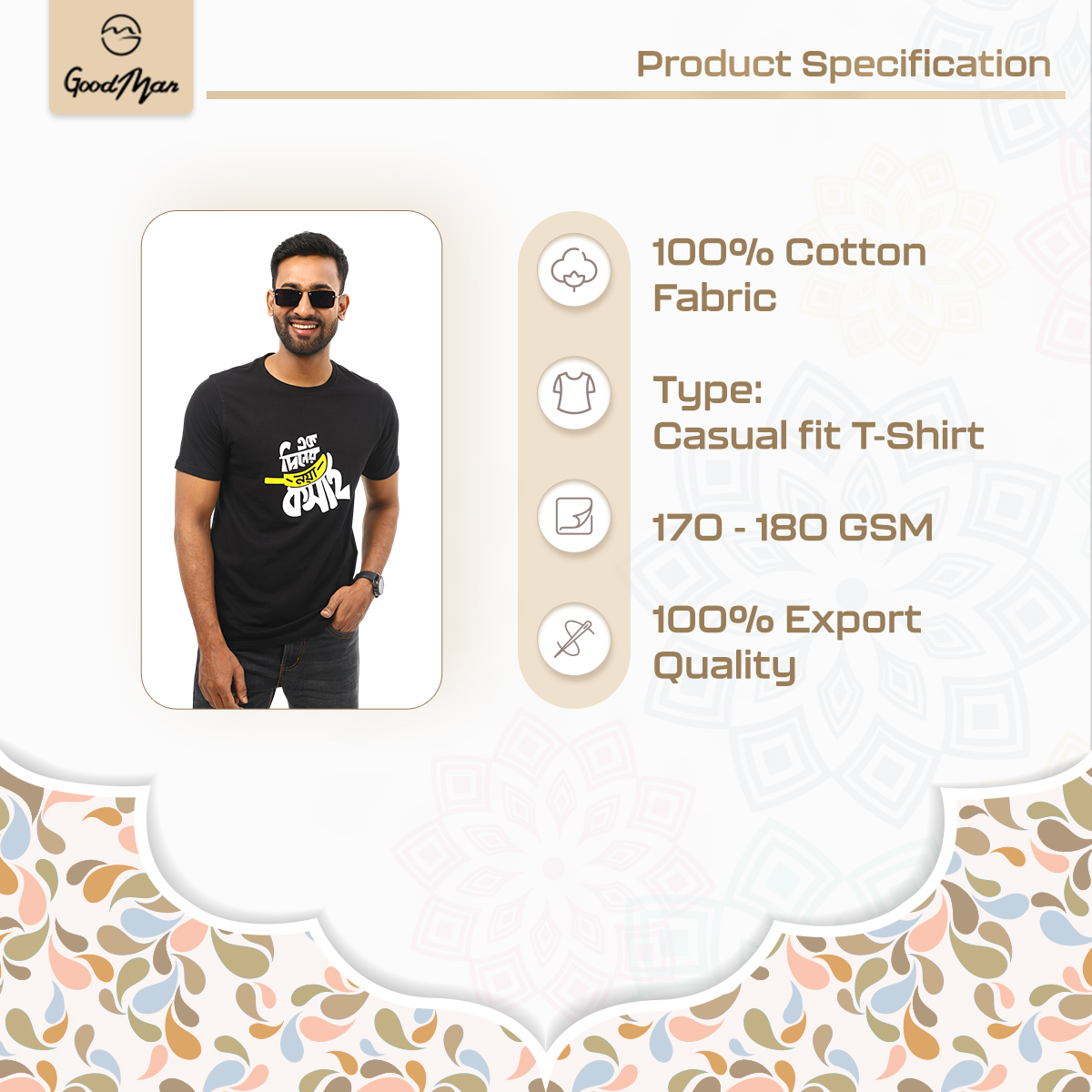Picture of GoodMan Premium Quality Short Sleeve T-Shirt for Men Ek Diner Noya Kosai