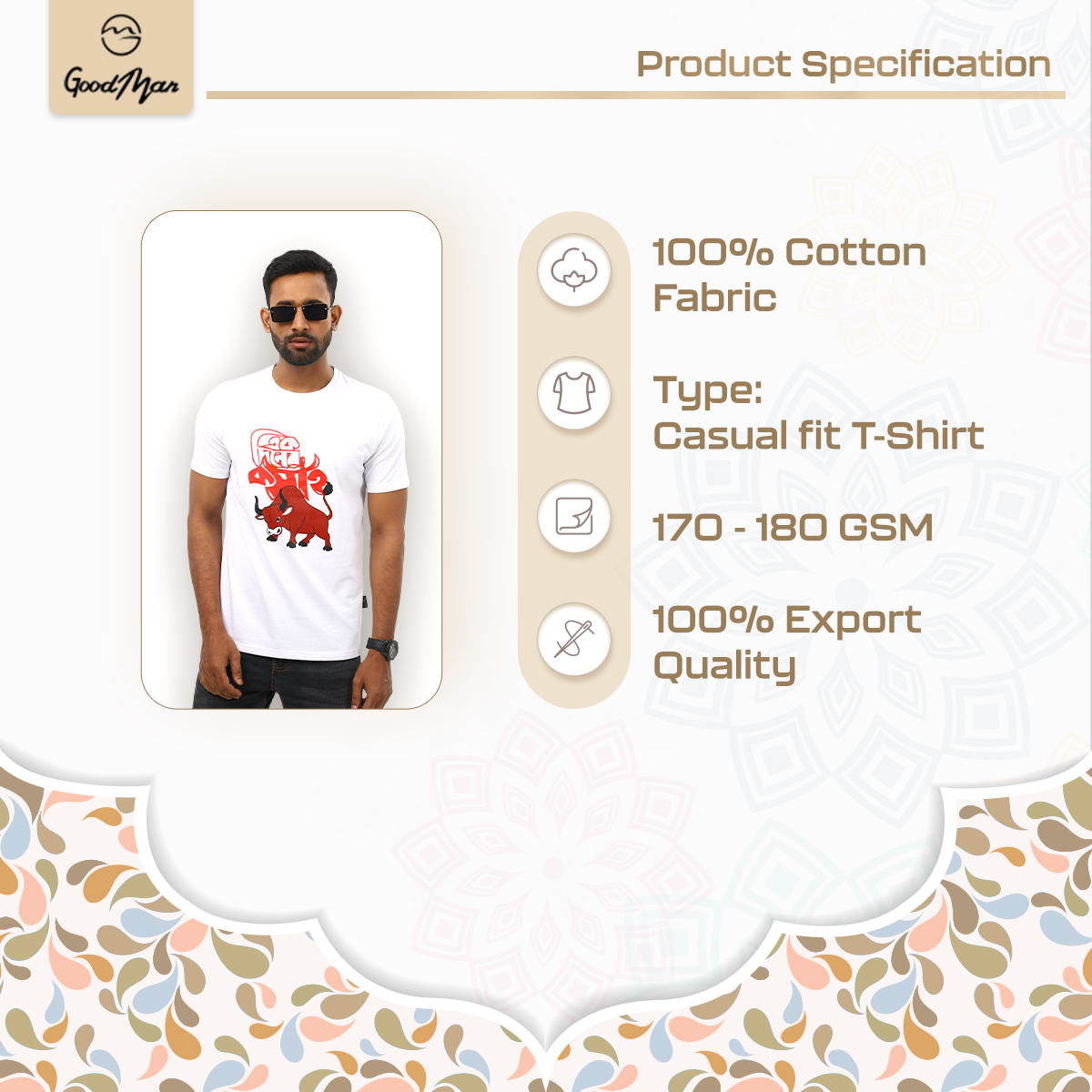 Picture of GoodMan Premium Quality Short Sleeve T-Shirt for Men Ek Diner Kosai