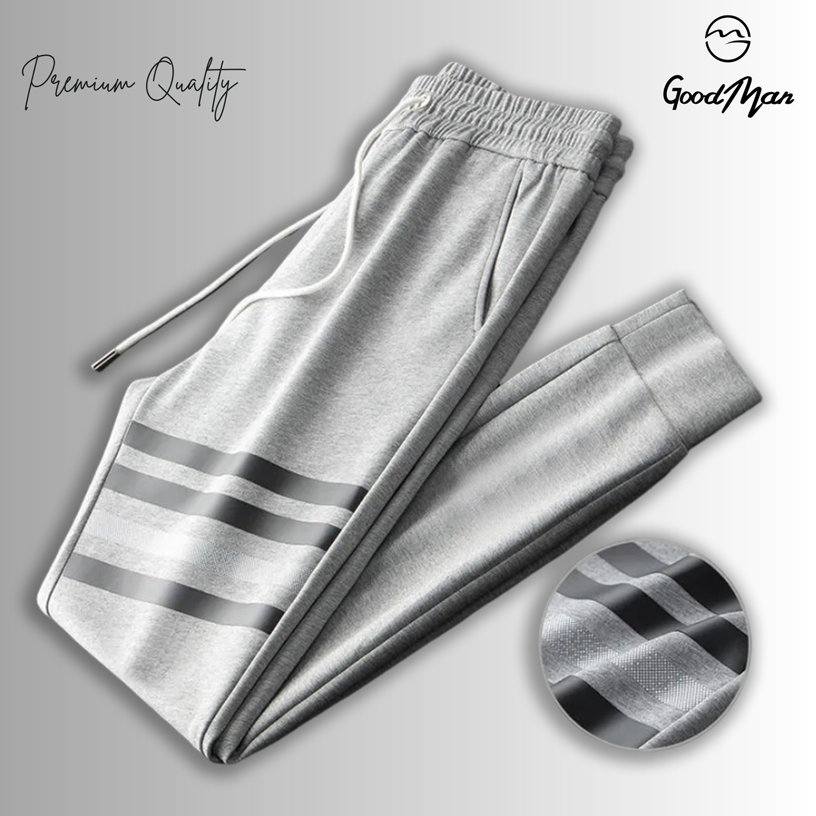 Picture of Premium Quality Gray Color Cotton Trendy Joggers for Men. - Trouser For Men