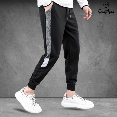 Picture of Premium Quality Black Color Cotton Trendy Joggers for Men. - Trouser For Men