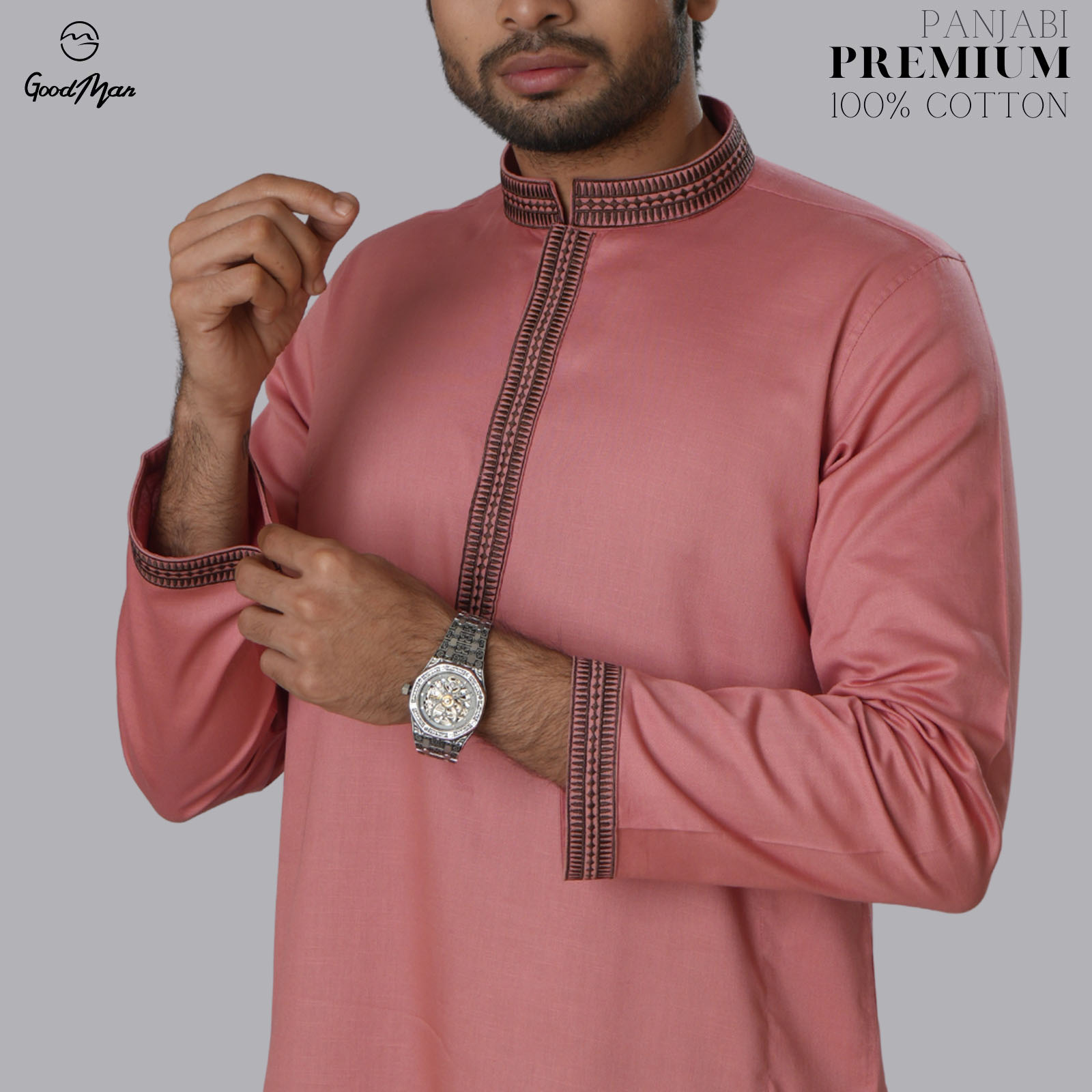 Picture of GoodMan Premium Quality Misti Color Semi Long Panjabi for Men.