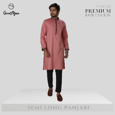 Picture of GoodMan Premium Quality Misti Color Semi Long Panjabi for Men.