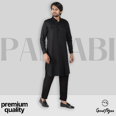 Picture of GoodMan Premium Quality Black Color Kabli for Men.