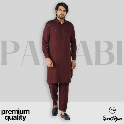 Picture of GoodMan Premium Quality Maroon Color Kabli for Men.