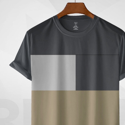 Picture of GoodMan Premium Quality Dark Gray Color Cotton Short Sleeve T Shirt for Men.