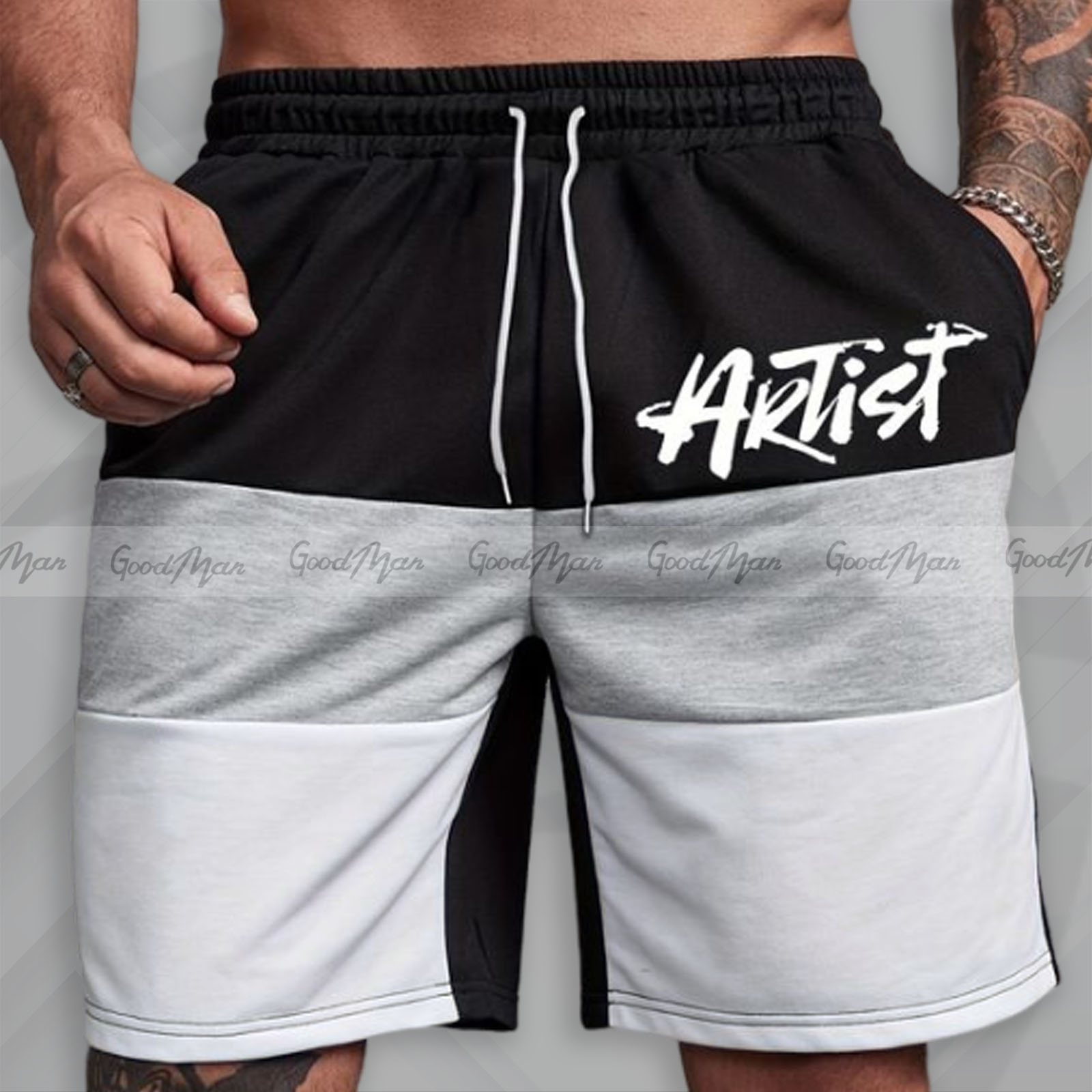 Picture of Premium Quality Black Color Cotton Short Pant for Men.