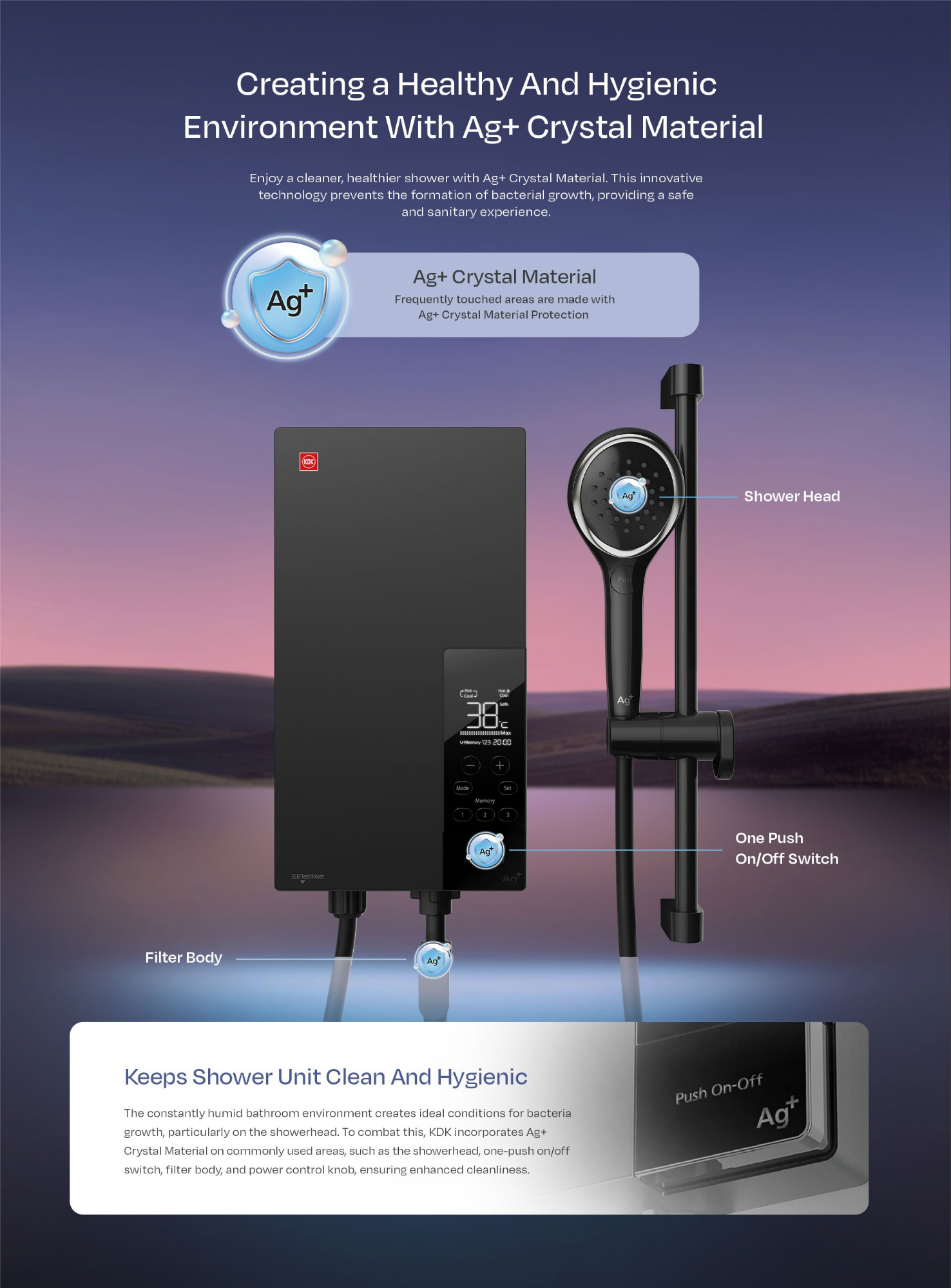 Picture of KDK One Knob Simple Control Instant Water Heater - Black (TG3AD1)