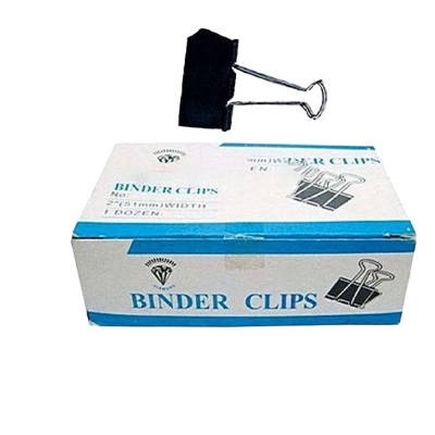 Picture of 51mm Binder Clip - 12pcs - Black