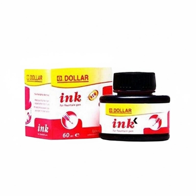 Picture of Dollar Fountain Pen Ink pot 60ml Plastic Bottle Red Color INK
