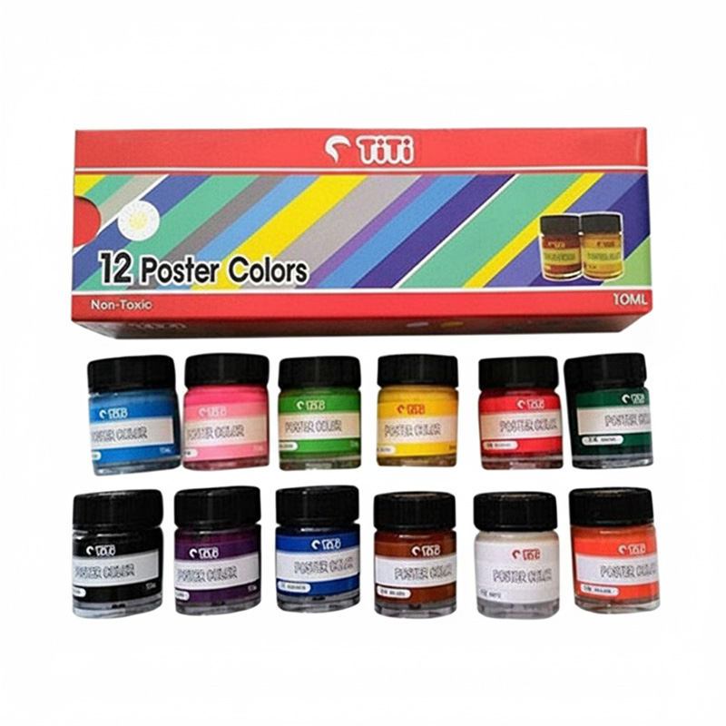 Picture of Titi Poster Colour 6/12/14 Shades Box 10ml Jar Non Toxic for Poster Painting