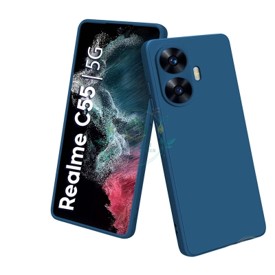Picture of Premium Liquid Silicone Phone case for Realme C55 /  Narzo N55 Liquid Silicon Mobile Back Case Soft Silicone Phone Cover