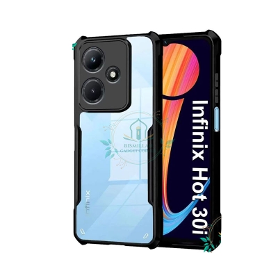 Picture of Xundd Back Cover for Infinix Hot 30i Transparent Hybrid Hard PC Back Bumper