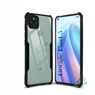 Picture of Xundd Back Cover for Google Pixel 5 Transparent Hybrid Hard PC Back Bumper