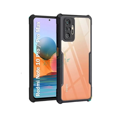 Picture of Xundd Back Cover for Xiaomi  Redmi Note 10 Pro , Xiaomi Redmi Note 10 Pro Max Transparent Hybrid Hard PC Back Bumper