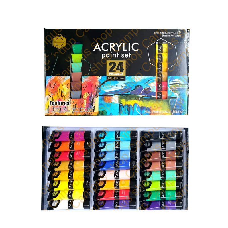 Picture of Keep Smiling 24 Acrylic Color Box, 30ml Paint Set for Professional Artist,Keep Smiling