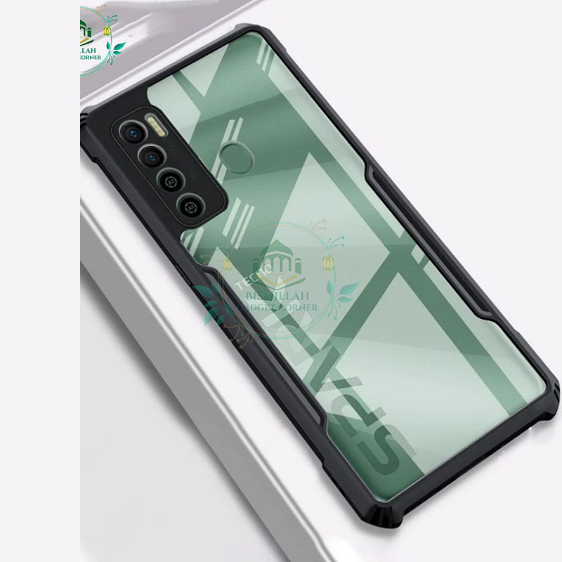 Picture of Xundd Back Cover for  Tecno Spark 5 /  Tecno Spark 5 Pro Transparent Hybrid Hard PC Back Bumper