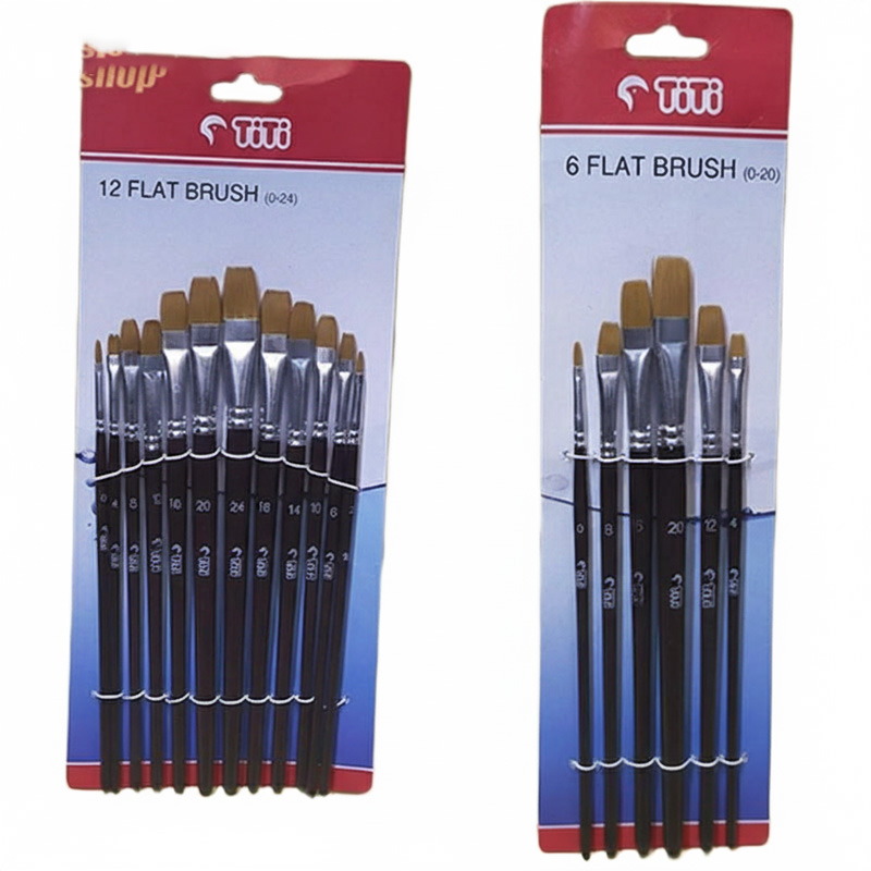 Picture of Titi Artist Flat Brush Set For Drawing (6Pcs Or 12Pcs)