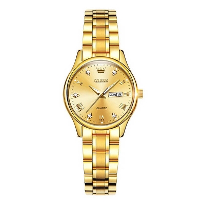 Picture of Olevs 5563 Golden Stainless Steel Analog Wrist Watch For Women