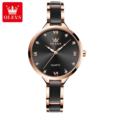 Picture of Olevs 5872 Stainless Steel and Ceramic Analoge Wrist Watch For Women