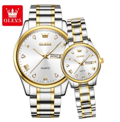 Picture of OLEVS 5563 Stainless Steel Analog Wrist Watch For Couple