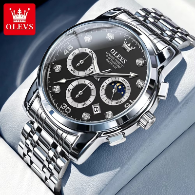 Picture of Olevs 2889S Stainless Steel Chronograph Wrist Watch For Men