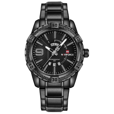 Picture of NAVIFORCE NF9117 Black Stainless Steel Analog Watch for Men - Black