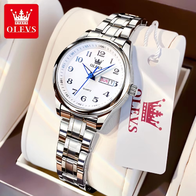 Picture of Olevs 5567 Silver Stainless Steel Analog Wrist Watch For Women