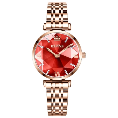 Picture of Olevs 6642  Rosegold Stainless Steel Chronograph Wrist Watch For Women
