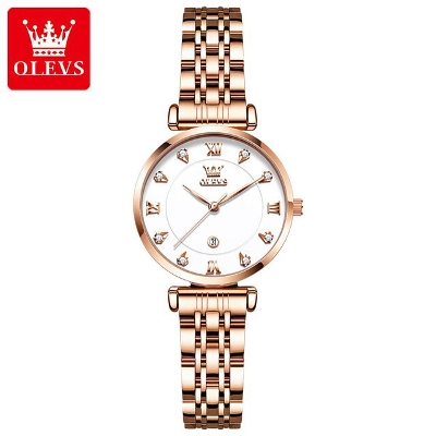 Picture of Olevs 5866 RoseGold Stainless Steel Analoge Wrist Watch For Women