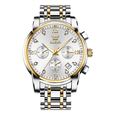 Picture of Olevs 2858 Stainless Steel Chronograph Wrist Watch For Men