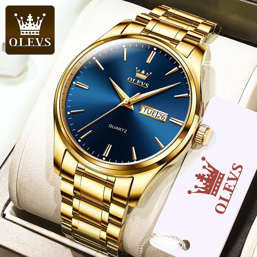 Picture of Olevs 6898 Stainless Steel Analoge Wrist Watch For Men